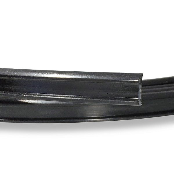 Perfil Vareta Chata para Toldo em PVC - Rolo de 6 Mts. Cinza