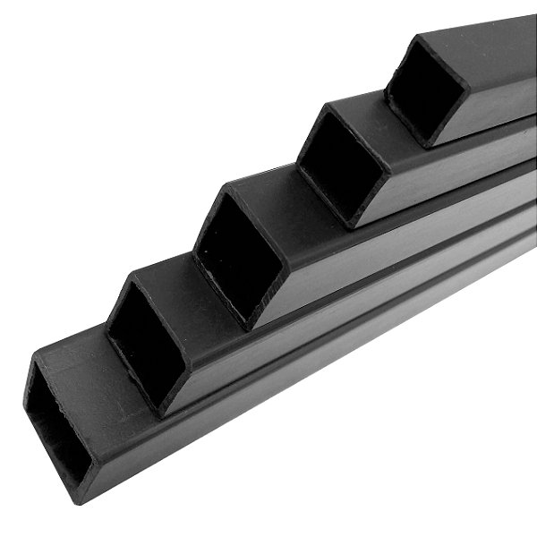 Perfil Tubo Quadrado Plástico - 13x13 e 16x16 mm em PS