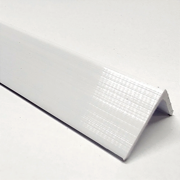Cantoneira em PVC Branco - 13, 16, 19, 21, 22, 25, 35 e 40 mm | Perfil Plástico para Acabamento