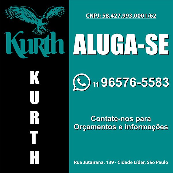 Placa Aluga-se em Chapa Plástica (PS) 50x50 cm Personalizada