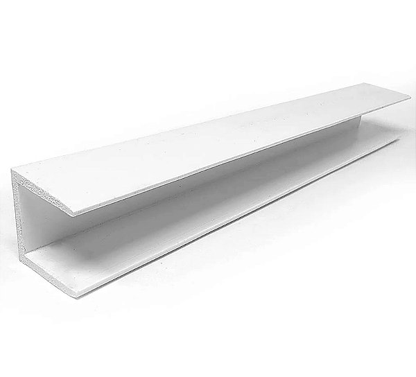 Perfil plástico U 25x25 mm - em PS