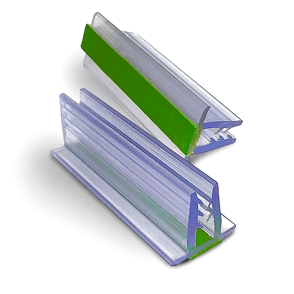 Perfil Plástico Traquitana Porta Stopper - Com Fita Dupla Face Verde Flex