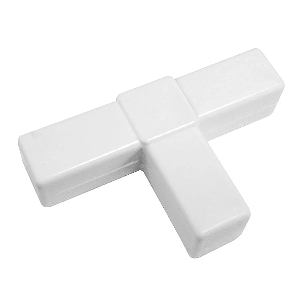 Conector T Branco (20 mm) - pacote com 10 unidades