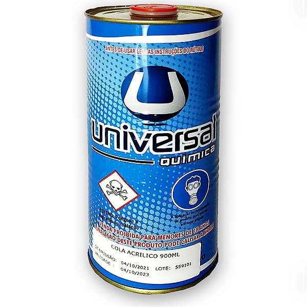 Cola B25 para Acrílico - Químico com 900 ml Universal Química