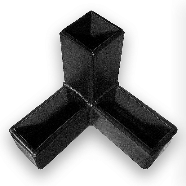 Conector Y S3 Preto (20 mm) - Kit com 10 Unidades