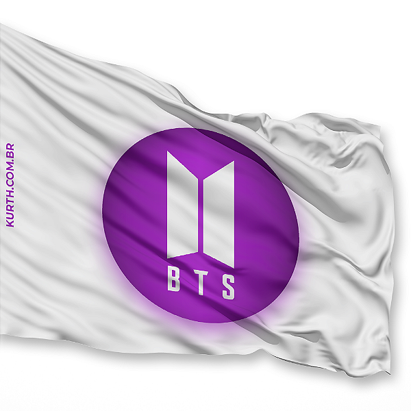 Bandeira BTS Personalizada - Impressão Sublimática em Tecido Poliéster | Linha K-Pop