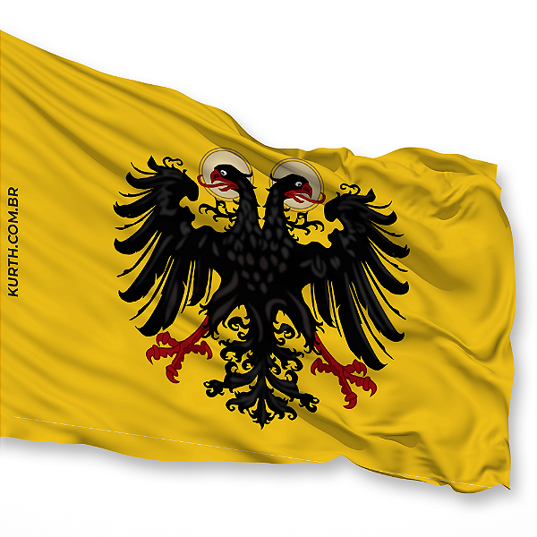 Bandeira do Sacro Império Romano Germânico - Impressão Sublimática em Tecido Poliéster | Linha Cristã