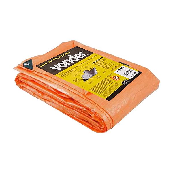 Lona Encerado Polietileno 2 X 2 Laranja 150 Micras Vonder