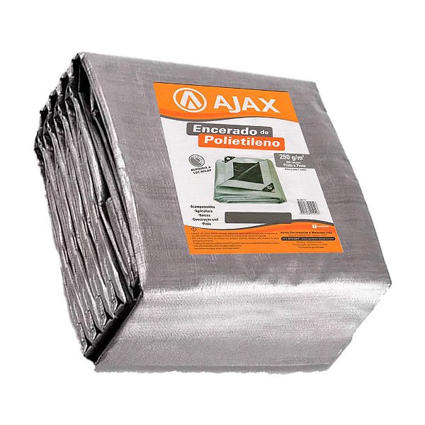 Lona Encerado Polietileno 3X2 prata 300 Micras Blackout Ajax