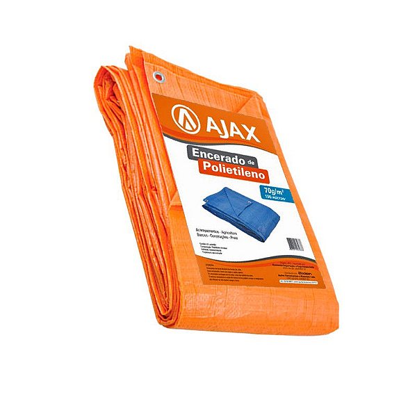 Lona Encerado Polietileno 5 X 5 Laranja 100 Micras Ajax