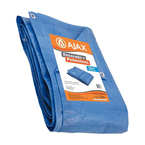 Lona Encerado Polietileno 9 X 5 Azul 100 Micras Ajax