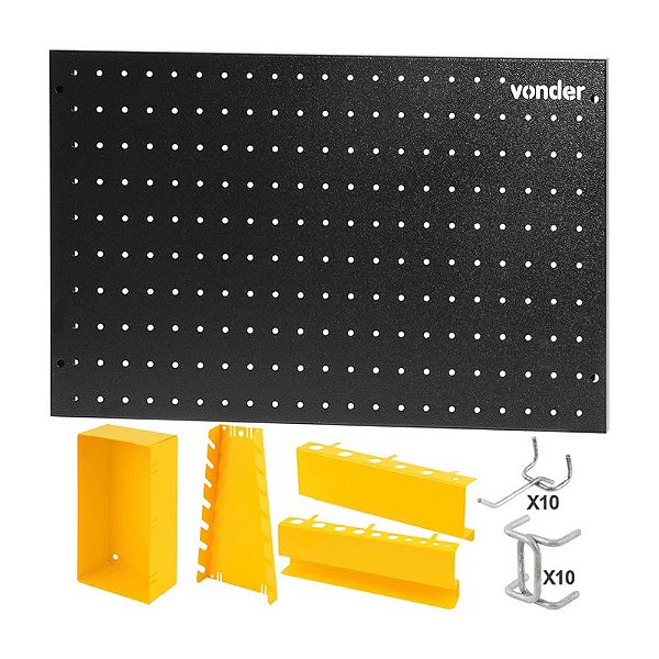 KIT PAINEL FERRAMENTA METALICO 375 X 575 VONDER C ACESSÓRIOS