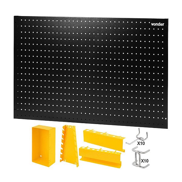 KIT PAINEL FERRAMENTA METALICO 640 X 970 VONDER C ACESSÓRIOS