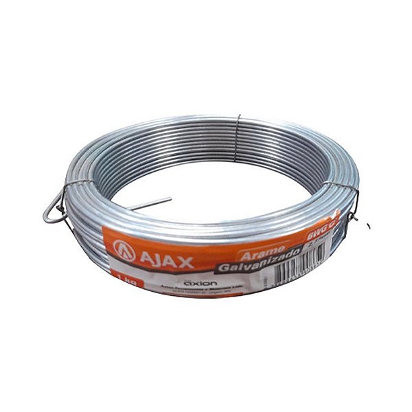 ARAME GALVANIZADO AJAX 12 BWG ROLO 1KG APROX. 21 METROS