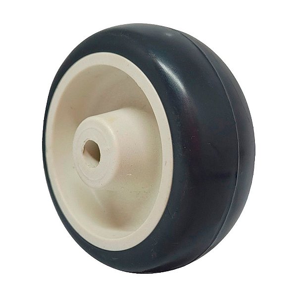 RODA BORRACHA TERMOPLÁSTICA 3 POL 70KG P/ RODÍZIO