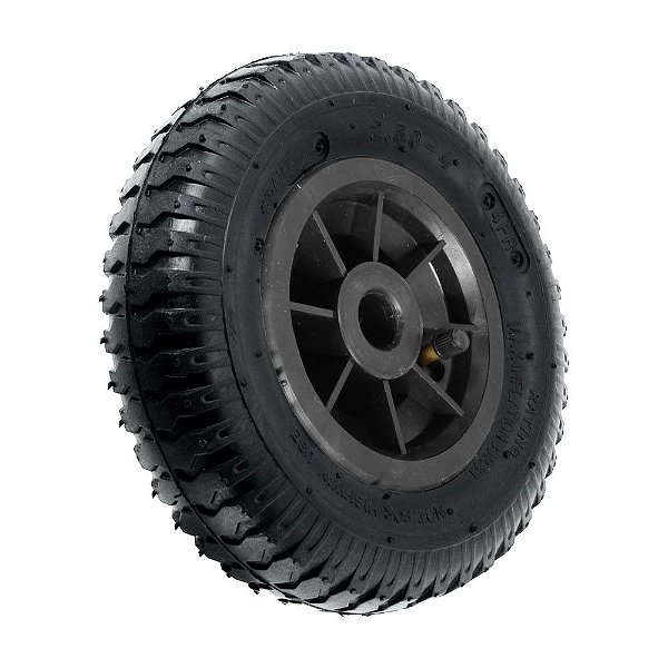 RODA PNEUM AJAX 2.50-4 8X2 4L PLÁSTICO FURO PASSAN. 20MM 3/4