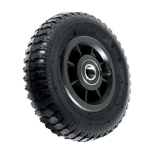 RODA PNEUM AJAX 2.50-4 8X2 4L PLÁSTICO ROL BLINDADO 20MM 3/4