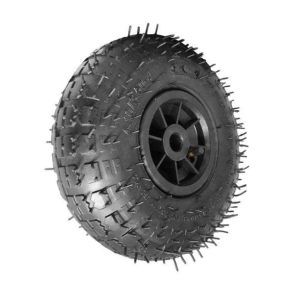 RODA PNEUM AJAX 3.50-4 350X4 4L PLÁSTICO FURO PASS. 20MM 3/4