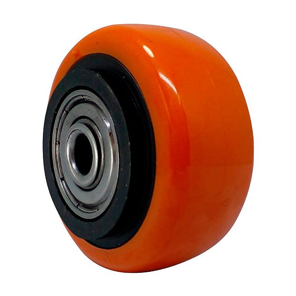 RODA PVC LARANJA 2 POL 50KG P/ RODÍZIO