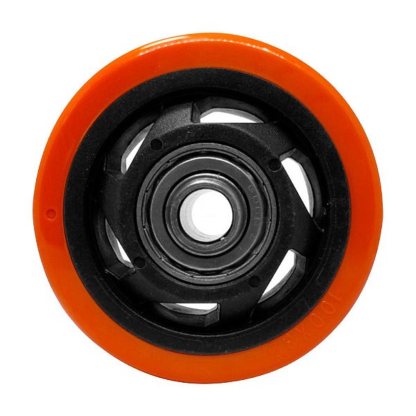 RODA PVC LARANJA 3 POL 80KG P/ RODÍZIO