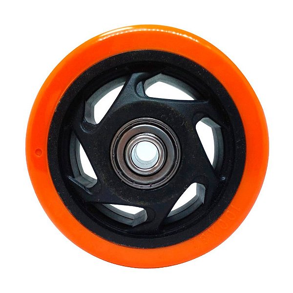 RODA PVC LARANJA 5 POL 110KG P/ RODÍZIO