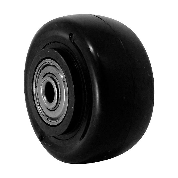 RODA PVC PRETO 2 POL 50KG P/ RODÍZIO