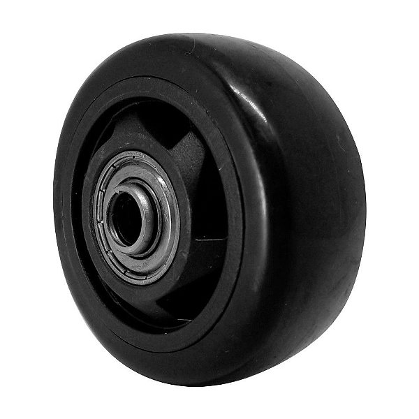 RODA PVC PRETO 3 POL 80KG P/ RODÍZIO