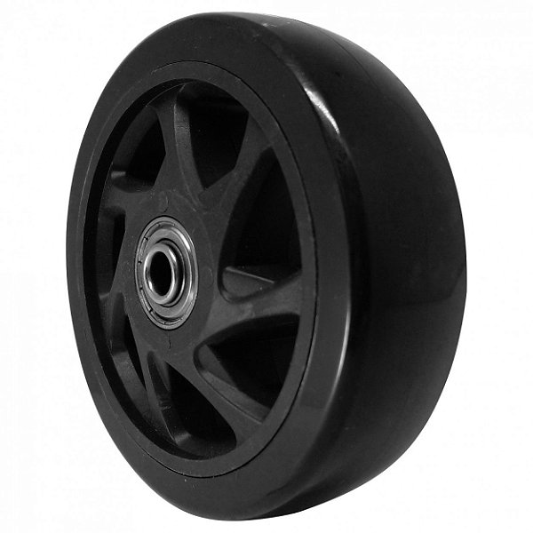 RODA PVC PRETO 5 POL 110KG P/ RODÍZIO