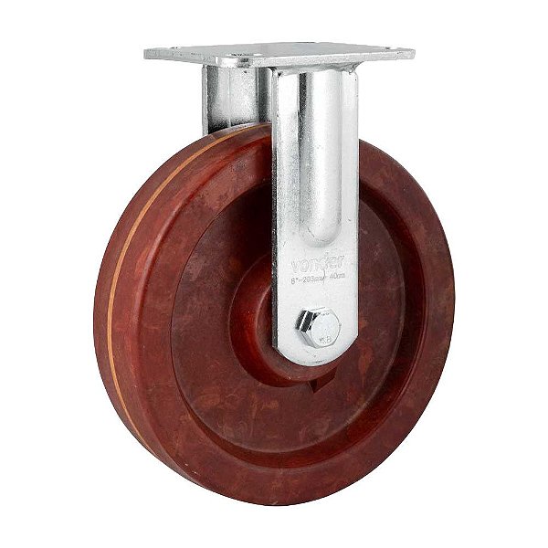 RODÍZIO RODA FIXO CELERON MARROM 8" 203MM 600KG