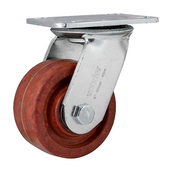 RODÍZIO RODA GIRATÓRIO CELERON MARROM 4" 101MM 200KG