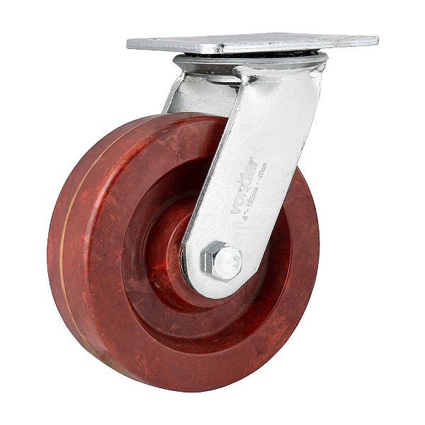 RODÍZIO RODA GIRATÓRIO CELERON MARROM 6" 152MM 400KG