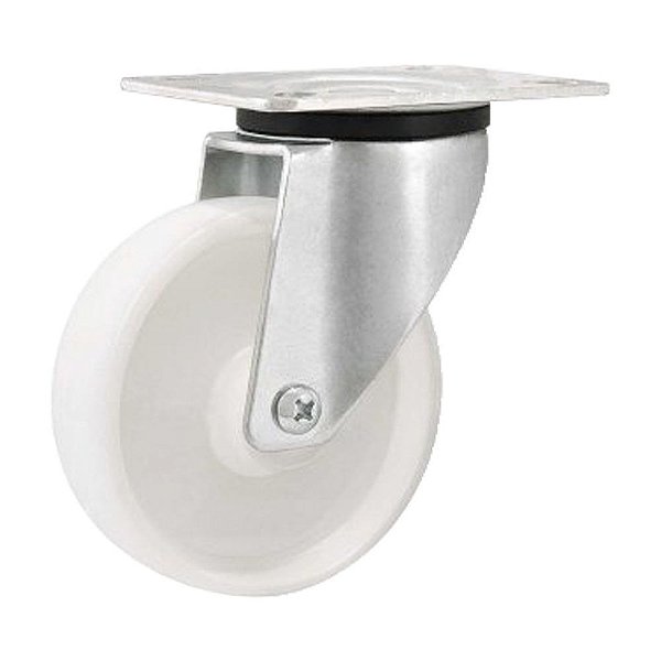 RODÍZIO RODA GIRATÓRIO NYLON AÇO ZINCADO 3" 76MM 100KG