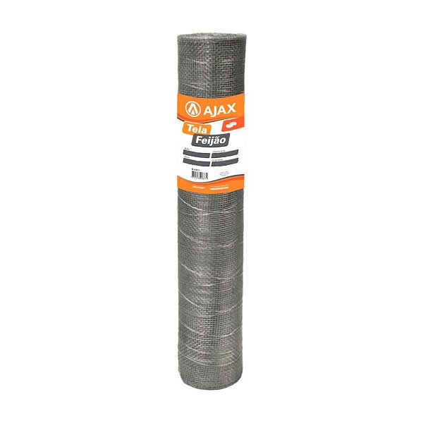 TELA FEIJÃO ARAME GALVANIZADO BWG 24 PENEIRA 1,00X12,5M