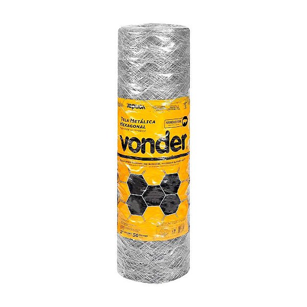 TELA MANGUEIRÃO HEXAGONAL VONDER 1,80X50M BWG 16