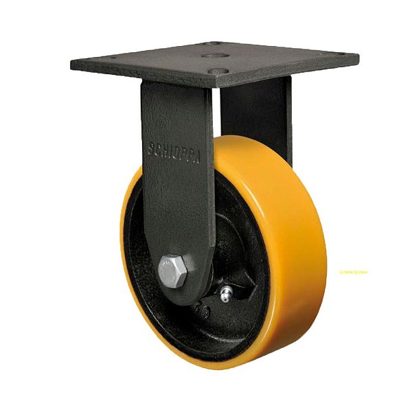 Roda Rodízio Fixo 8" Schioppa PU Moldado Ferro FMX82PE 900kg