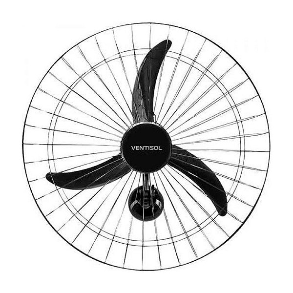 VENTILADOR PAREDE OSCILANTE VENTISOL 127V/220V PRETO  60CM