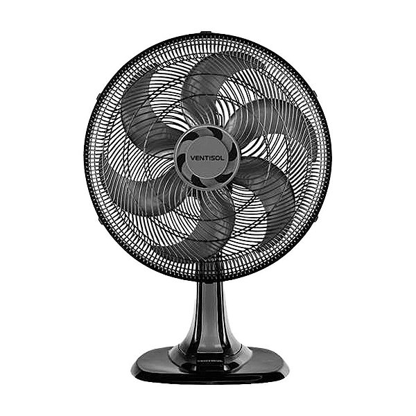 VENTILADOR DE MESA TURBO 127V~ PRETO PREMIUM 06 PÁS VENTISOL