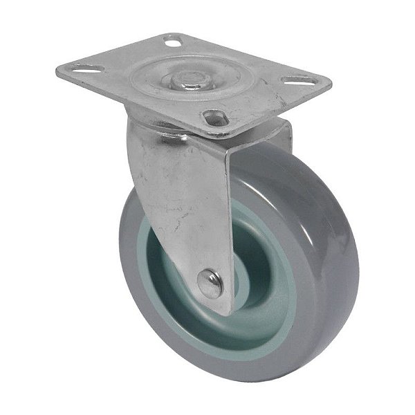 RODÍZIO RODA GIRATÓRIO PVC BP 5 POLEGADAS 130MM GL 512 BP