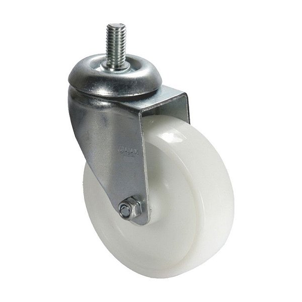 RODA RODÍZIO GIRATÓRIO ROSCA NYLON 3 POLEGADA 75MM 70KG