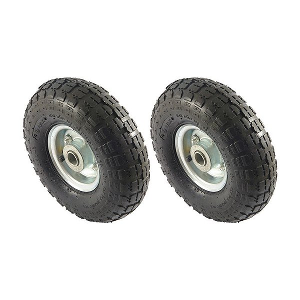 KIT 2 UN RODA PNEUM. AJAX CARGO 3.50-4 - 4L - ROLAM. 3/4"