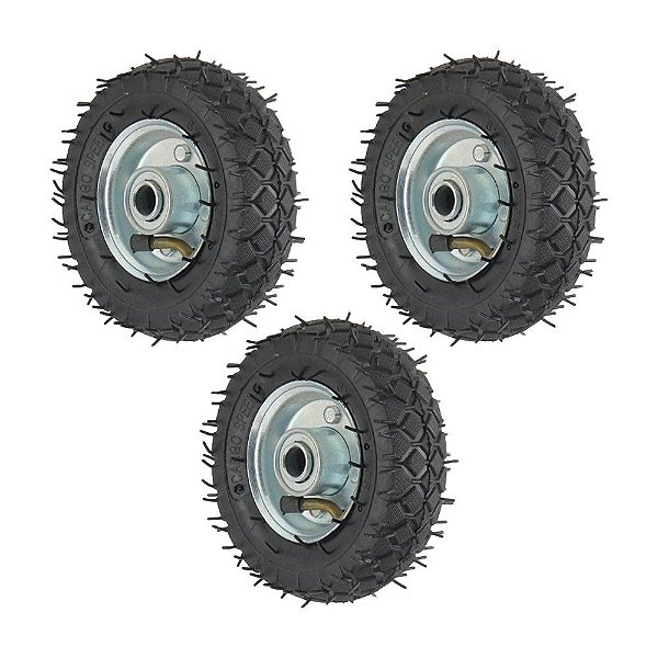 KIT 3 UN RODA PNEUM. AJAX CARGO SPEED 6X2 - 4L - ROLAM. 5/8"