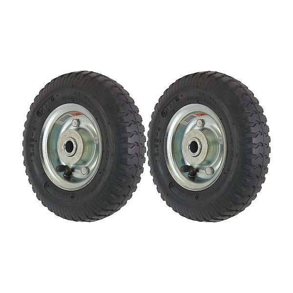 KIT 2 UN RODA PNEUM. AJAX CARGO 2.50-4 - 4L - ROLAM. 3/4"
