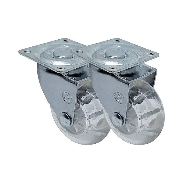 KIT 2 UN RODA RODÍZIO GIRATÓRIO GEL 3 POLEGADAS 75MM MÓVEIS