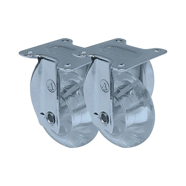 KIT 2 UN RODA RODÍZIO FIXO GEL 1,3/8 POLEGADA 40MM MÓVEIS