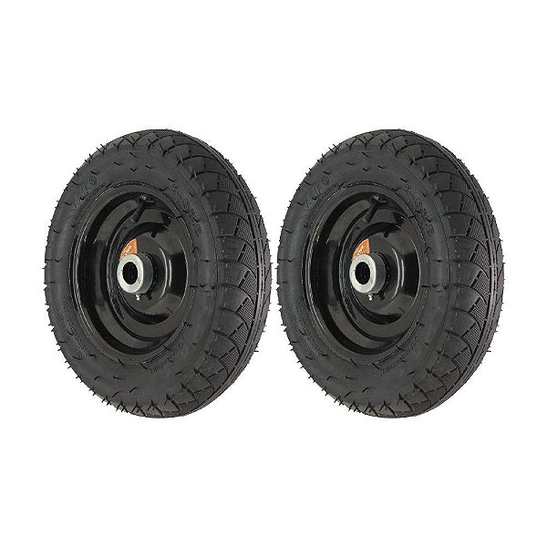 KIT 2 UN RODA REFORÇADA 3.25-8 4 LONAS 1 ROL. ROLETE 200KG