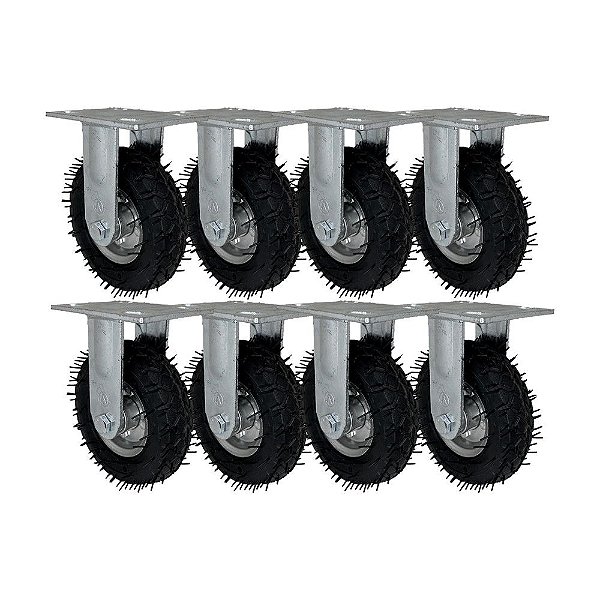 KIT 8 UN RODÍZIO FIXO PNEUMÁTICO CARGO SPEED 6X2