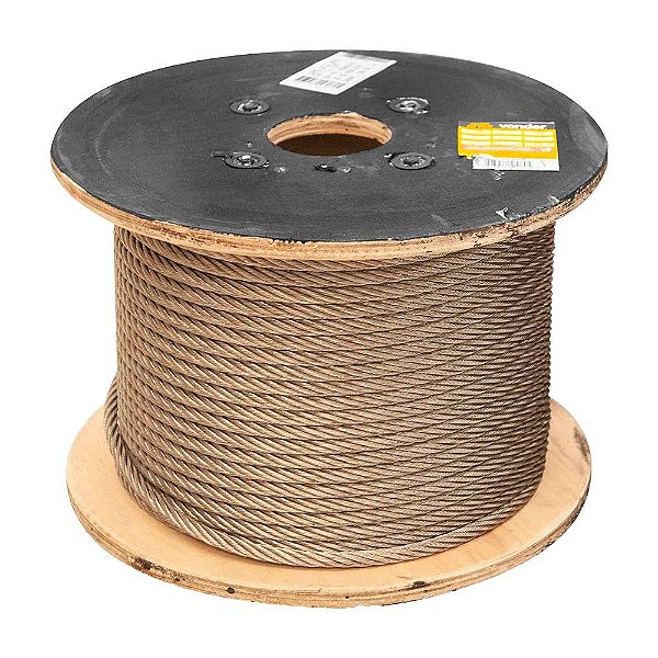 CABO DE AÇO VONDER INOX 6X19S 100M 9,53 mm 3/8”