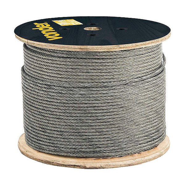 CABO DE AÇO VONDER FIBRA GALVANIZADO 6X25F 100M 12,70mm 1/2"