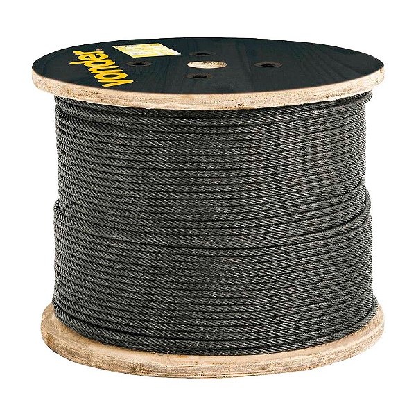 CABO DE AÇO VONDER FIBRA POLIDO 6X25F 100M  6,35 mm 1/4”