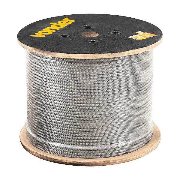 CABO DE AÇO VONDER FIBRA GALVANIZADO 6X19S 500M 9,53 mm 3/8”